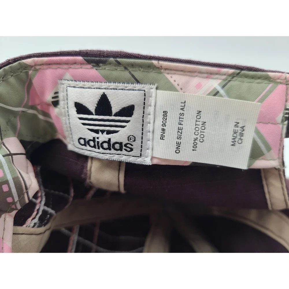Women Adidas Trefoil Strapback Adjustable Hat Cap Baseball Casual Mom Brown Pink